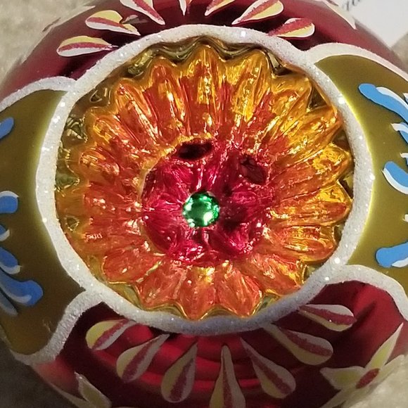 RARE VINTAGE CHRISTOPHER RADKO SUNRISE SERENADE DOUBLE REFLECTOR INDENT ORNAMENT - Picture 4 of 11